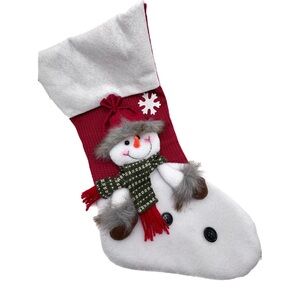 3D Mr Snowman Christmas Stocking